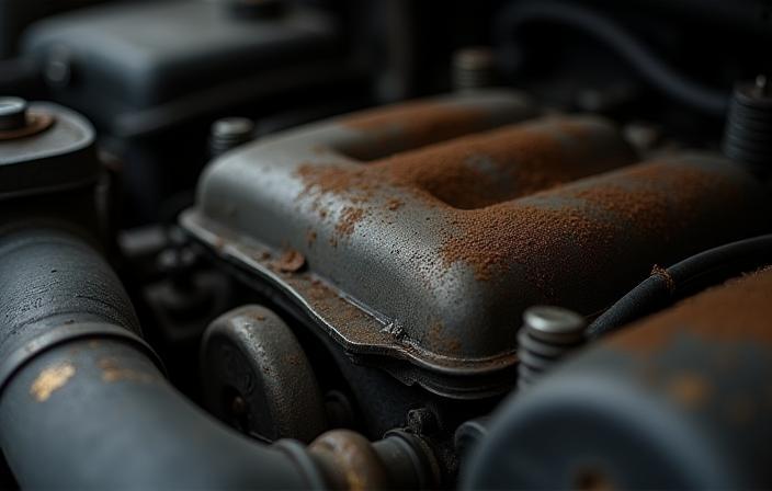 Mesin mobil sebelum pembersihan
